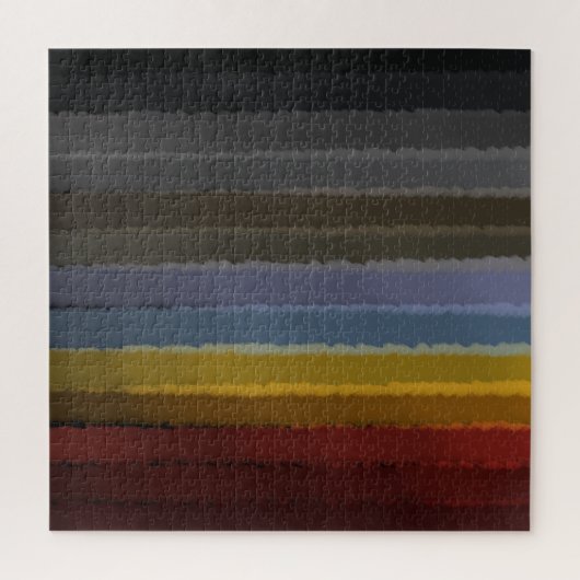色の抽象芸術アートのストリポップ・アートのーミー塩辛い水色 ジグソーパズル (縦)