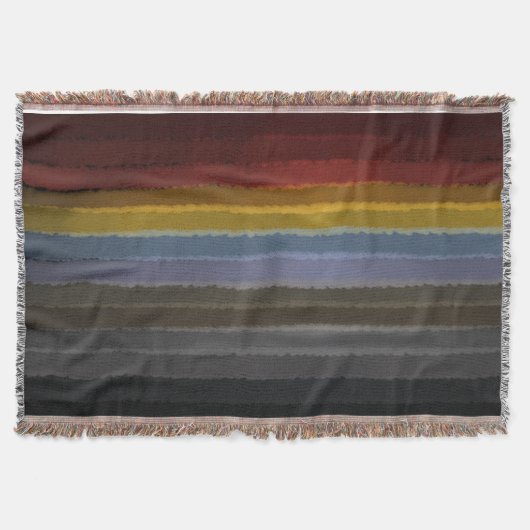 色の抽象芸術アートのストリポップ・アートのーミー塩辛い水色 スローブランケット (正面)