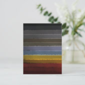 色の抽象芸術アートのストリポップ・アートのーミー塩辛い水色 ポストカード (スタンド正面)