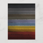 色の抽象芸術アートのストリポップ・アートのーミー塩辛い水色 ポストカード (正面)