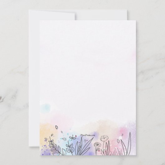 色の招待状の交響曲 招待状 (裏面)