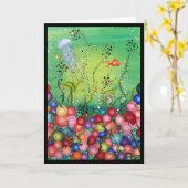 色の挨拶状の海、私は残念です カード (黄色い花)