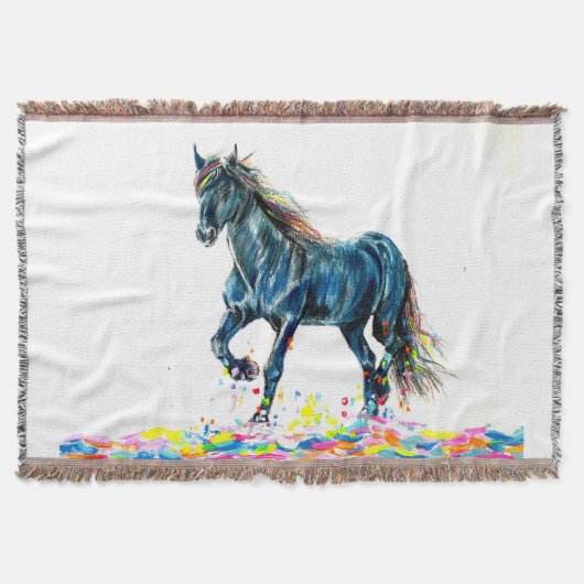 色の操業の馬 スローブランケット (正面)