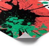 色の散らばったカオス ポスター (角)