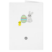 色の数々のイースターバニー&エッグ誕生日 (裏面)