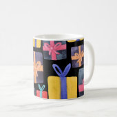 色の数々のギフト水の色シームレス コーヒーマグカップ (正面右)