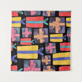 色の数々のギフト水の色シームレス タペストリー (正面(横))