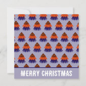 色の数々のクリスマスツリーのグリーティングカード (正面)