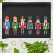 色の数々のクリスマス・くるみ割り キッチンタオル (折り畳み)