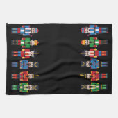 色の数々のクリスマス・くるみ割り キッチンタオル (横)