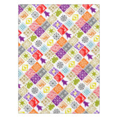 色の数々のクリスマス テーブルクロス (正面)