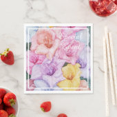 色の数々のグラディオラの花パーティー スタンダードランチョンナプキン (インサイチュ)