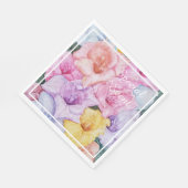 色の数々のグラディオラの花パーティー スタンダードランチョンナプキン (角)
