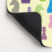 色の数々のチェスの駒マウスパッド マウスパッド (コーナー)