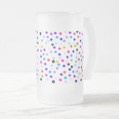 色の数々のドットのマグ フロストグラスビールジョッキ (正面右)