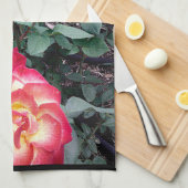 色の数々のバラ手拭 キッチンタオル (四つ折り)