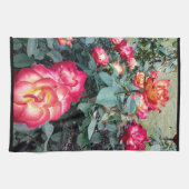 色の数々のバラ手拭 キッチンタオル (横)