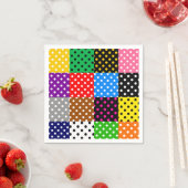 色の数々のパッチワークキルト水玉模様 スタンダードカクテルナプキン (インサイチュ)