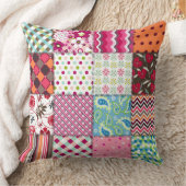 色の数々のパッチワーク掛け布団まくら クッション (ブランケット)