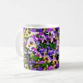 色の数々のパニの花マグ コーヒーマグカップ (正面左)