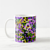色の数々のパニの花マグ コーヒーマグカップ (左)