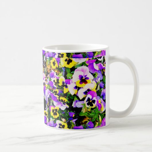 色の数々のパニの花マグ コーヒーマグカップ (右)