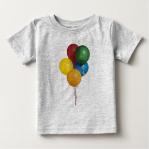 色の数々のパーティーバルーン ベビーTシャツ