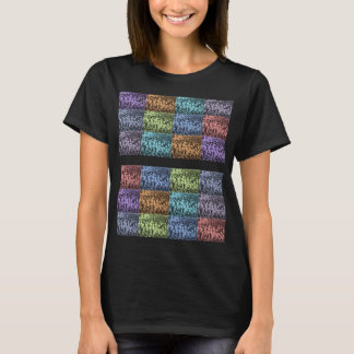 色の数々のフローラ Tシャツ