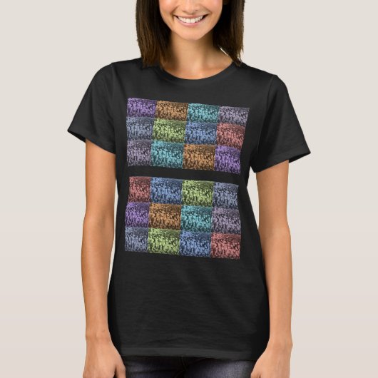 色の数々のフローラ Tシャツ (正面)