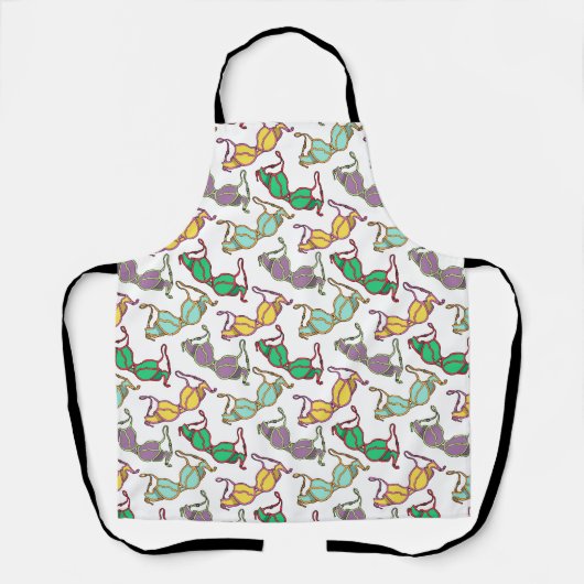 色の数々のブラパターン エプロン (正面)