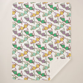 色の数々のブラパターン シェルパブランケット