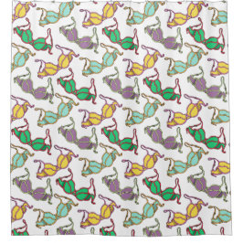 色の数々のブラパターン シャワーカーテン