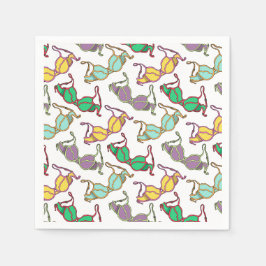 色の数々のブラパターン スタンダードカクテルナプキン