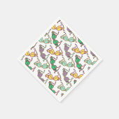 色の数々のブラパターン スタンダードカクテルナプキン (角)