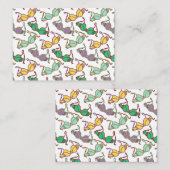 色の数々のブラパターン ノートカード (正面/裏面)