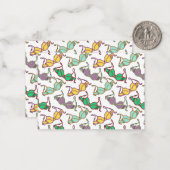 色の数々のブラパターン ノートカード (正面/裏面インサイチュ)