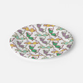 色の数々のブラパターン ペーパープレート (アングル)