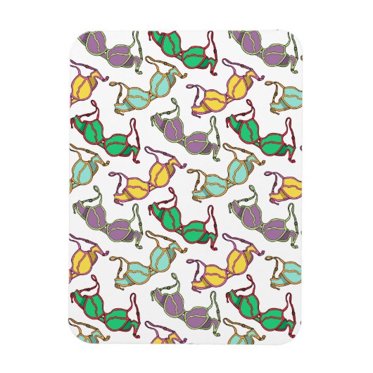 色の数々のブラパターン マグネット (縦)