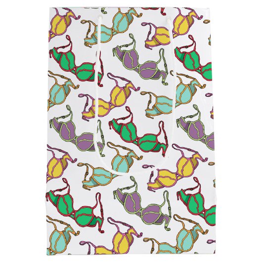 色の数々のブラパターン ミディアムペーパーバッグ (裏面)