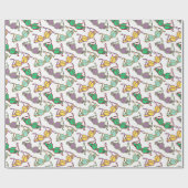 色の数々のブラパターン ラッピングペーパー (フラット)