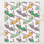 色の数々のブラパターン ワインラベル (シングルラベル)