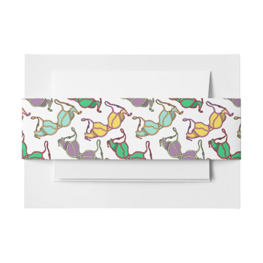 色の数々のブラパターン 招待状ベリーバンド (正面例)