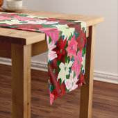 色の数々のポインセチア・クリスマス ショートテーブルランナー (インサイチュ)