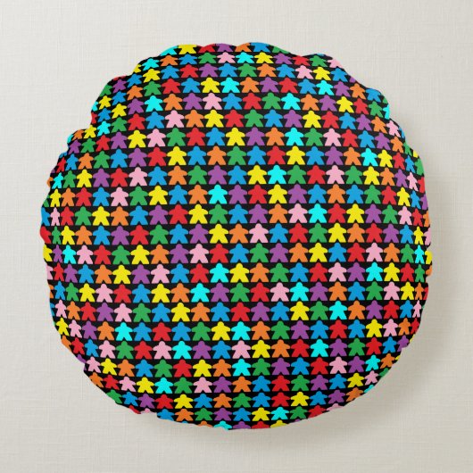 色の数々のミート ラウンドクッション (正面)