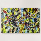 色の数々のモザイクの幾何学的なアートワークコンテンポラリー ジグソーパズル (横)