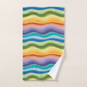色の数々のリップルパターン2 バスタオルセット (ハンドタオル)