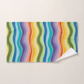 色の数々のリップルパターン2 バスタオルセット (ハンドタオル)
