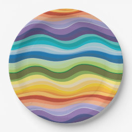 色の数々のリップルパターン2 ペーパープレート