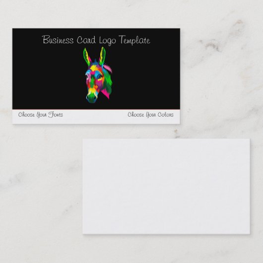 色の数々のロゴのロンドキー 名刺 (正面/裏面)