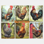 色の数々のローター フリースブランケット (正面(横))